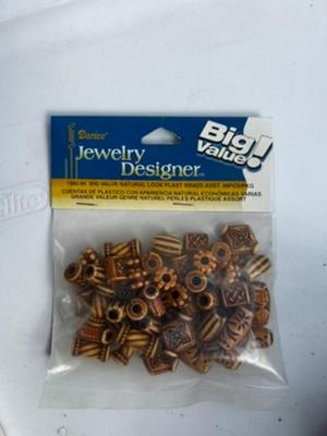 Box of wooden beads