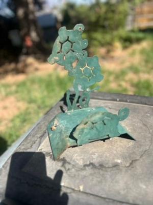 Metal Hose Hook w/ Turtles #1