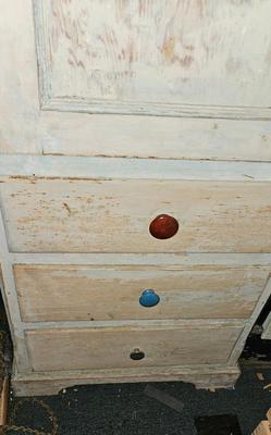 Vintage Cabinet with a door and 3 drawers