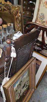4 Barley Twist Antique chairs, one is arm chair