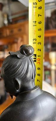Heavy Bronze Japanese Sculpture of Laozi Early 20th century Okimono