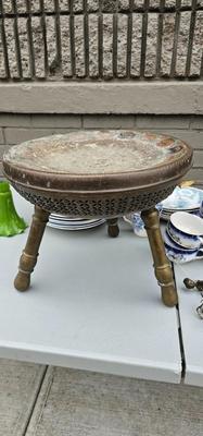 Vintage Asian Brass Stool circa 1950s