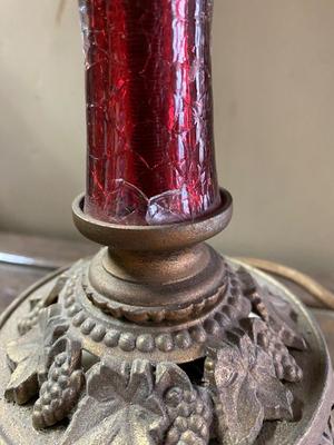 VIntage painted glass lamp