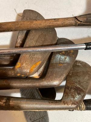 Vintage golf clubs