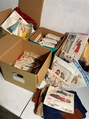 Vintage patterns and sewing notions