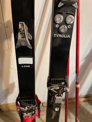 Vintage Hart skis & poles