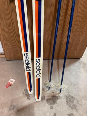 Vintage Trak cross country skis & poles