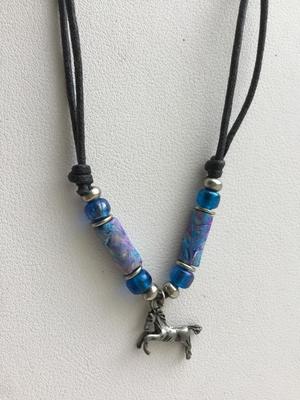 Beautiful cord type horse pendant necklace