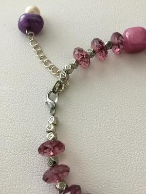 Beautiful purple fashion stone faux necklace