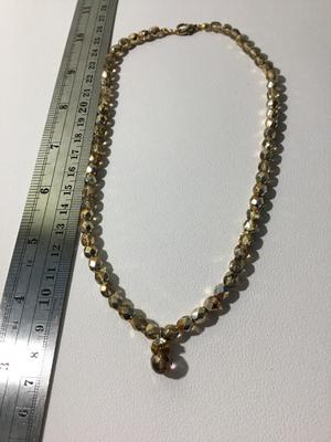 Crystal beaded type collar necklace