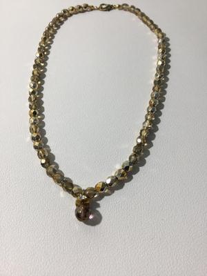 Crystal beaded type collar necklace