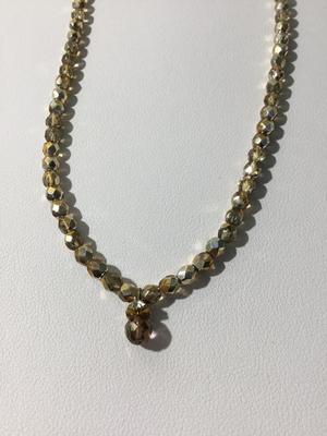 Crystal beaded type collar necklace