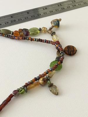 Beautiful vintage colorful beaded statement necklace