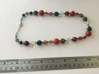 Colorful fashion bib necklace