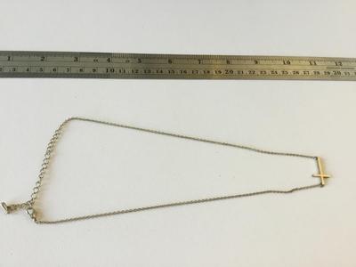 Goldtone cross necklace