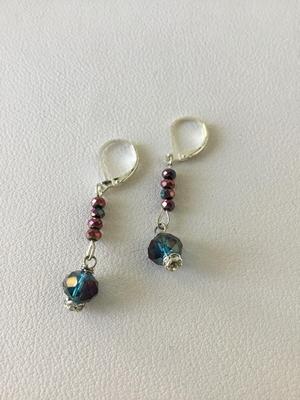 Beautiful unmarked dangle colorful earrings