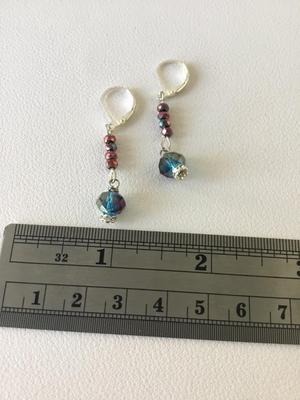 Beautiful unmarked dangle colorful earrings