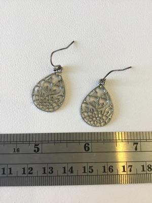 Silver tone fashion earrings