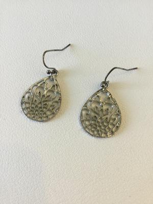 Silver tone fashion earrings