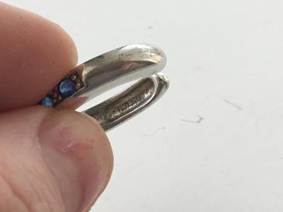 Marked beautiful blue ring