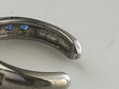 Marked beautiful blue ring