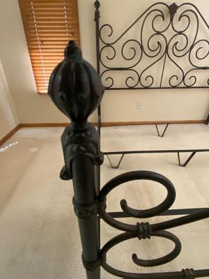 SARAH WESLEY ALLEN ABERDEEN KING BED FRAME WITH AGED BRONZE FINISH