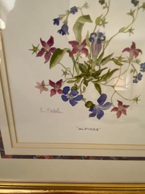 2 ORIGINAL WATERCOLORS "ALPINES" BY L NOBLE