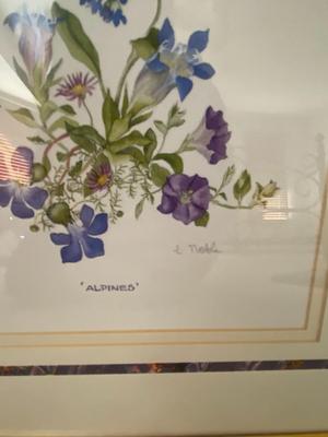 2 ORIGINAL WATERCOLORS "ALPINES" BY L NOBLE