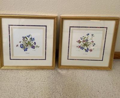 2 ORIGINAL WATERCOLORS "ALPINES" BY L NOBLE