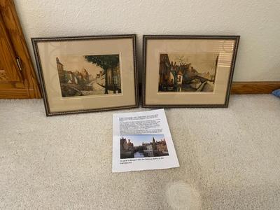 THE CANAL IN BURGES SIGNED ARTWORK