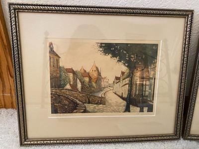 THE CANAL IN BURGES SIGNED ARTWORK