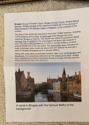 THE CANAL IN BURGES SIGNED ARTWORK