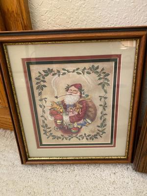 PAUL LANDRY "CHRISTMAS CAROUSEL PONY" W/COA, "SANTA SMALL" SIGNED BY S. CLOSE HOLIDAY ARTWORK