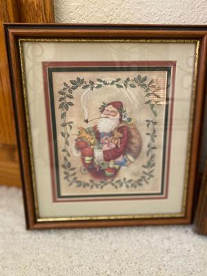 PAUL LANDRY "CHRISTMAS CAROUSEL PONY" W/COA, "SANTA SMALL" SIGNED BY S. CLOSE HOLIDAY ARTWORK