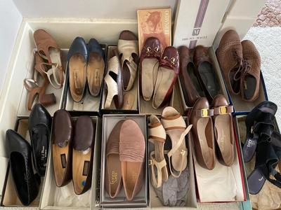 12 Pairs Shoes (size 6.5 & 7) incl Coach, Ferragamo, Lily of Florence, Cole Hahn, Jaffee’s