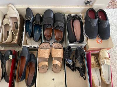 10 prs shoes (size 6.5 & 7) Coach, Ferragamo, Amalfi, Jaffee’s, Merrill