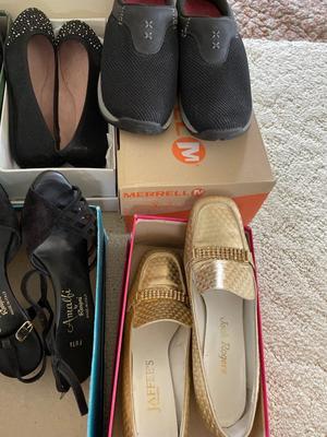 10 prs shoes (size 6.5 & 7) Coach, Ferragamo, Amalfi, Jaffee’s, Merrill