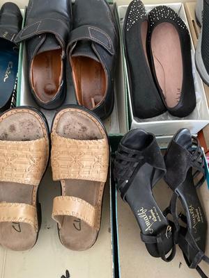 10 prs shoes (size 6.5 & 7) Coach, Ferragamo, Amalfi, Jaffee’s, Merrill