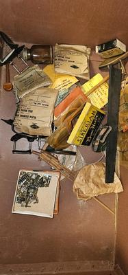 Antique Violin Maker Box with Supplies and Tools Carpentry