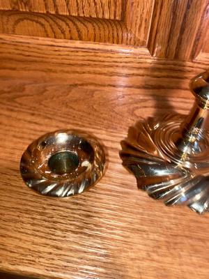 SILVER PLATED CANDLESTICK HOLDERS WITH CRYSTAL ACCENTS AND LEAD CRYSTAL CENTERPIECE CANDLE HOLDER