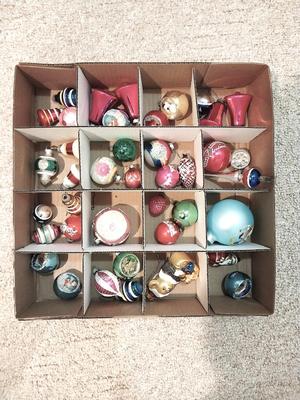 VINTAGE GLASS ORNAMENTS