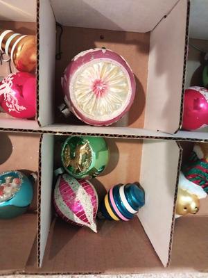 VINTAGE GLASS ORNAMENTS