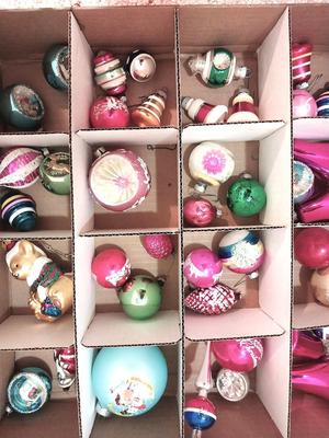 VINTAGE GLASS ORNAMENTS