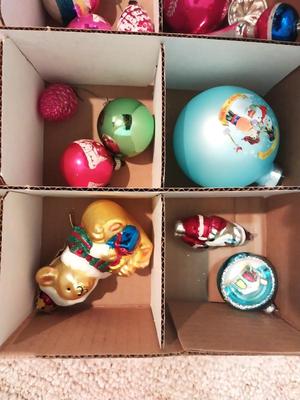 VINTAGE GLASS ORNAMENTS