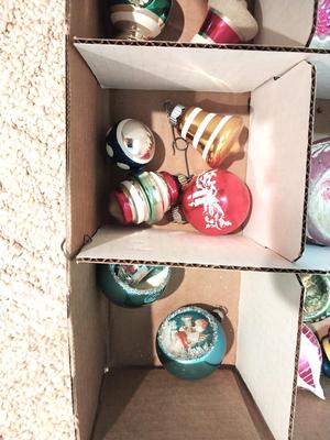 VINTAGE GLASS ORNAMENTS
