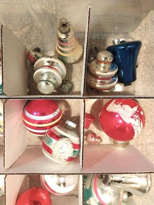 VINTAGE GLASS CHRISTMAS ORNAMENTS