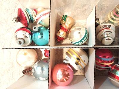 VINTAGE GLASS CHRISTMAS ORNAMENTS
