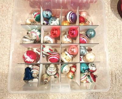 VINTAGE GLASS CHRISTMAS ORNAMENTS