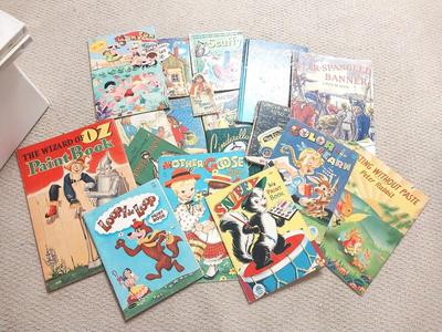 CHILDRENS VINTAGE STORY AND COLORING BOOKS