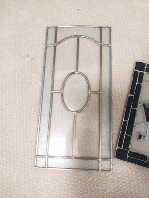 TWO STAINGLASS PANALS